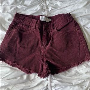 Maroon shorts from pacsun